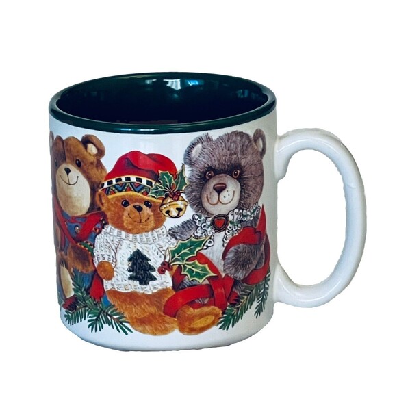 Christmas Mug Beary Christmas by Kathy Rogers for Potpourri Designs 1993 Vintage - Picture 1 of 8